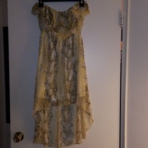 Strapless, high low dress